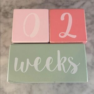 Pastel milestone blocks